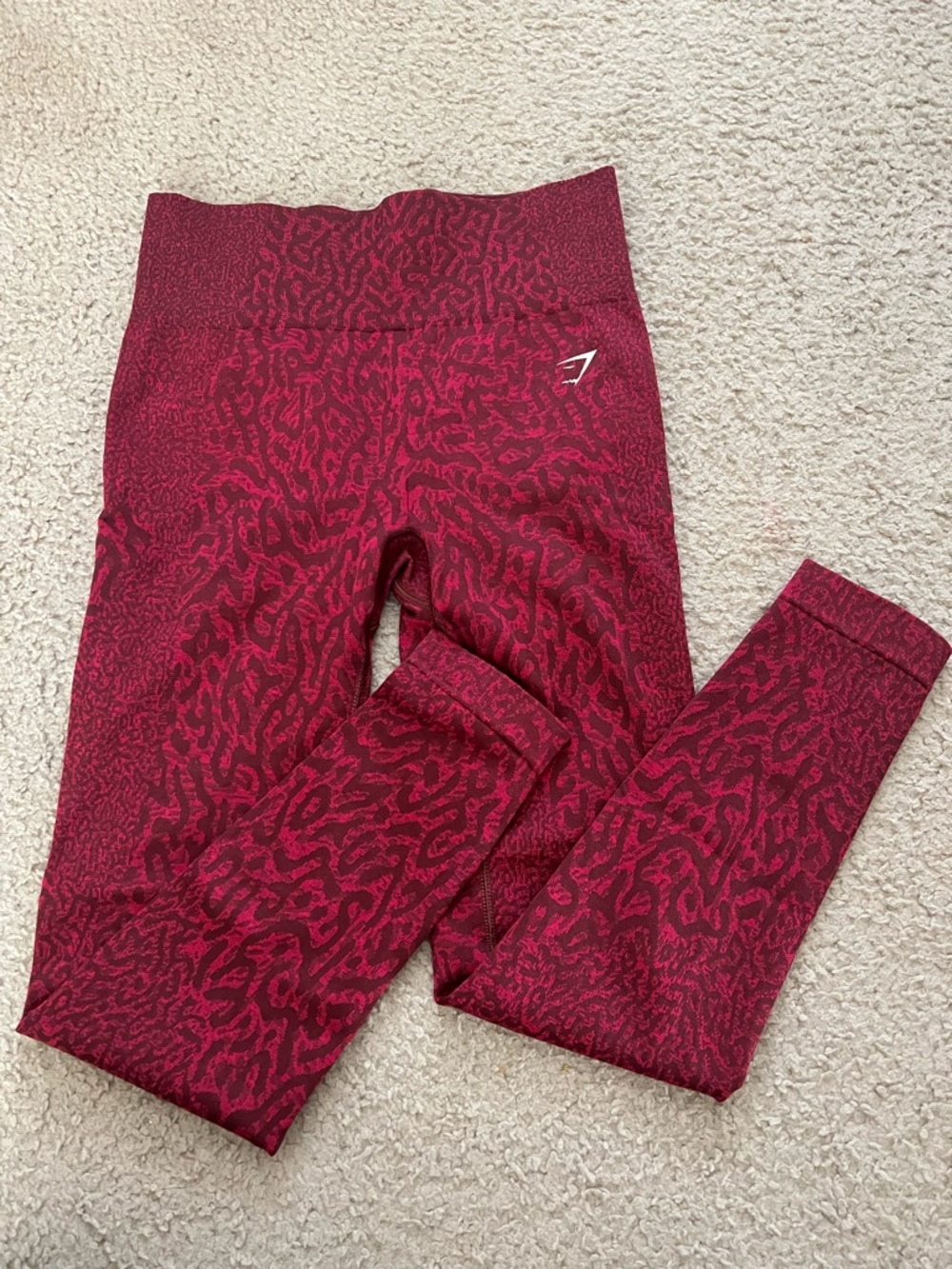 Gymshark Red Print High-Waist Leggings